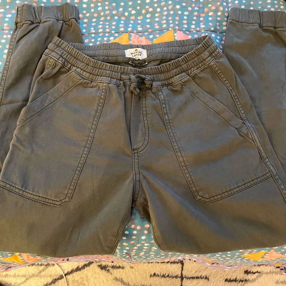 Marine Layer Emmy Utility Pant in Dusty Olive - Small - Picture 3 of 6